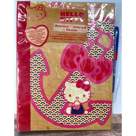 Hello Kitty Travel Journal With Pen Bilingual Scrapbook 40 Sheets - Picture 1 of 12